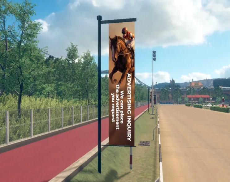 Pole flag banners placement